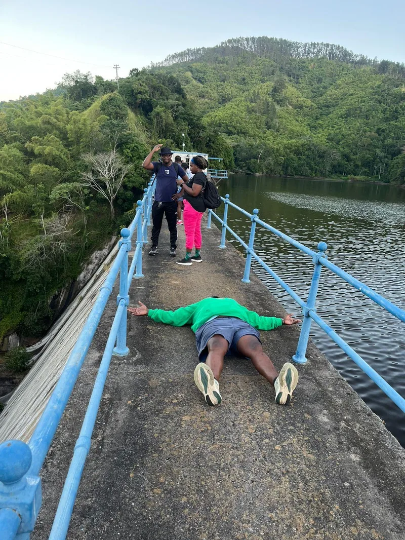 Lifestyle Hikers group at the Hermitage Dam, Blue Mountains, Kingston Jamaica